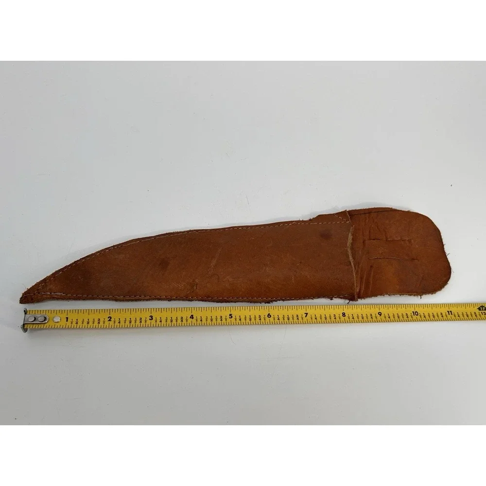 Vintage Handmade Leather‎ Knife Sheath W/ Belt Loop 11